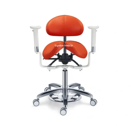 Height Adjustable Saddle Seat Dentsit Doctor's & Assistant's Chair