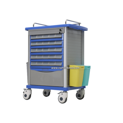 Luxury ABSTray Drawers Drugs Nurse Distribution Dispensing Hospital Cart Medicine Trolley