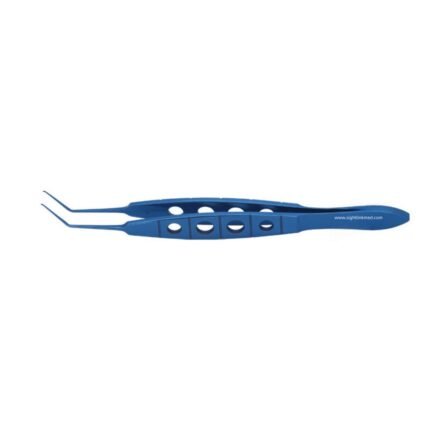 Titanium Ophthalmic Instruments Surgical Tweezer Curved Nevyas Capsulorhexis Forceps