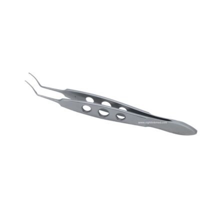 High Quality Capsulorhexis Forceps With 14mm Curved Shafts Eye Surgical Instrument