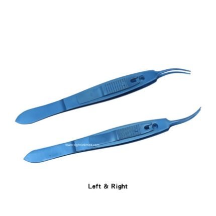 Ophthalmic Surgical Forceps Left & Right Moody Fixation Forceps 1x2 Teeth Locking Forceps 0.5mm Tip