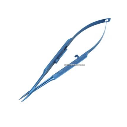 Medical Micro Needle Holder with Lock Curved Suturing Forceps Titanium Surgery Instruments