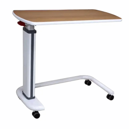 Hospital Mobile Overbed Table Medical Bedside Table Cardiac Table