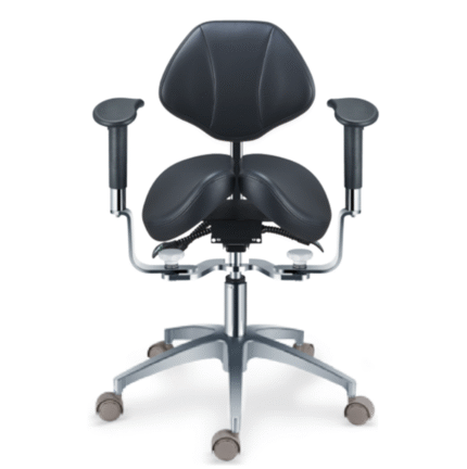 Adjustable Beauty Salon Saddle Seat Chair Swivel Saddle Chair Swivel Lift Chair with Armrest for Lashing