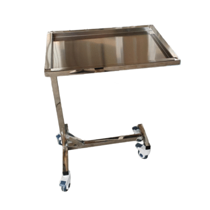 Height Adjustable Hospital Mayo Trolley With Wheels Stainless Steel Instruments Mayo Table Hospital S.S Instruments Table