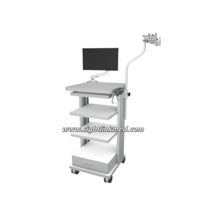 Mobile Ultrasound Equipment Stainless Steel Laptop Medical Surgical Cart Hospital Trolley
